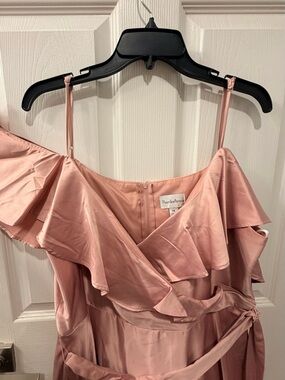Premier Amour Size 16 Dusty Rose off shoulder Dress